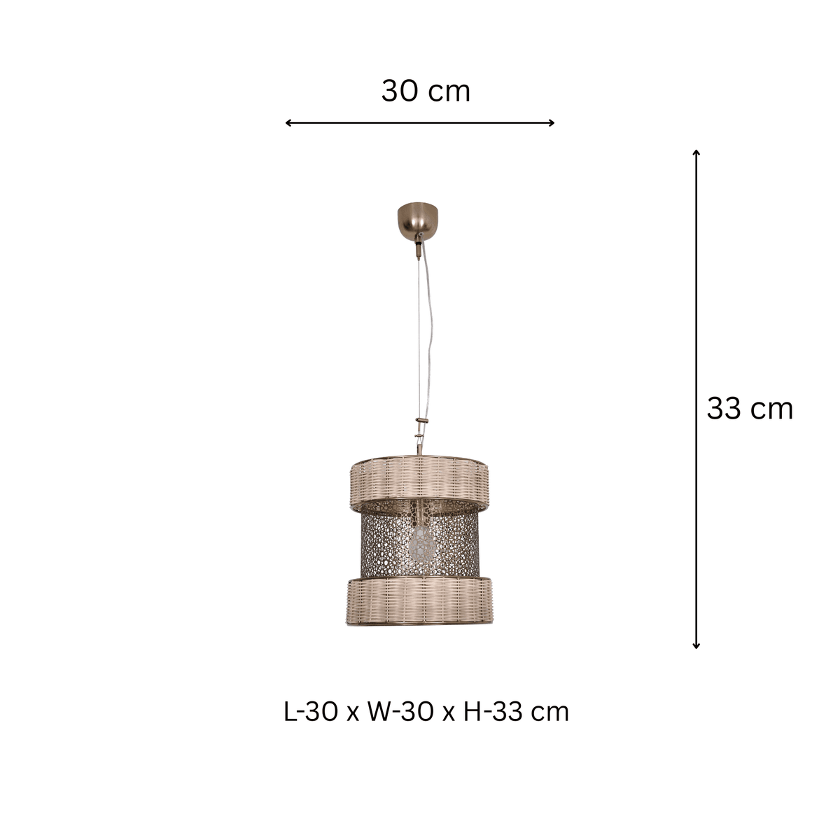 Rattan pendant hanging light with woven natural rattan design for ceiling decor