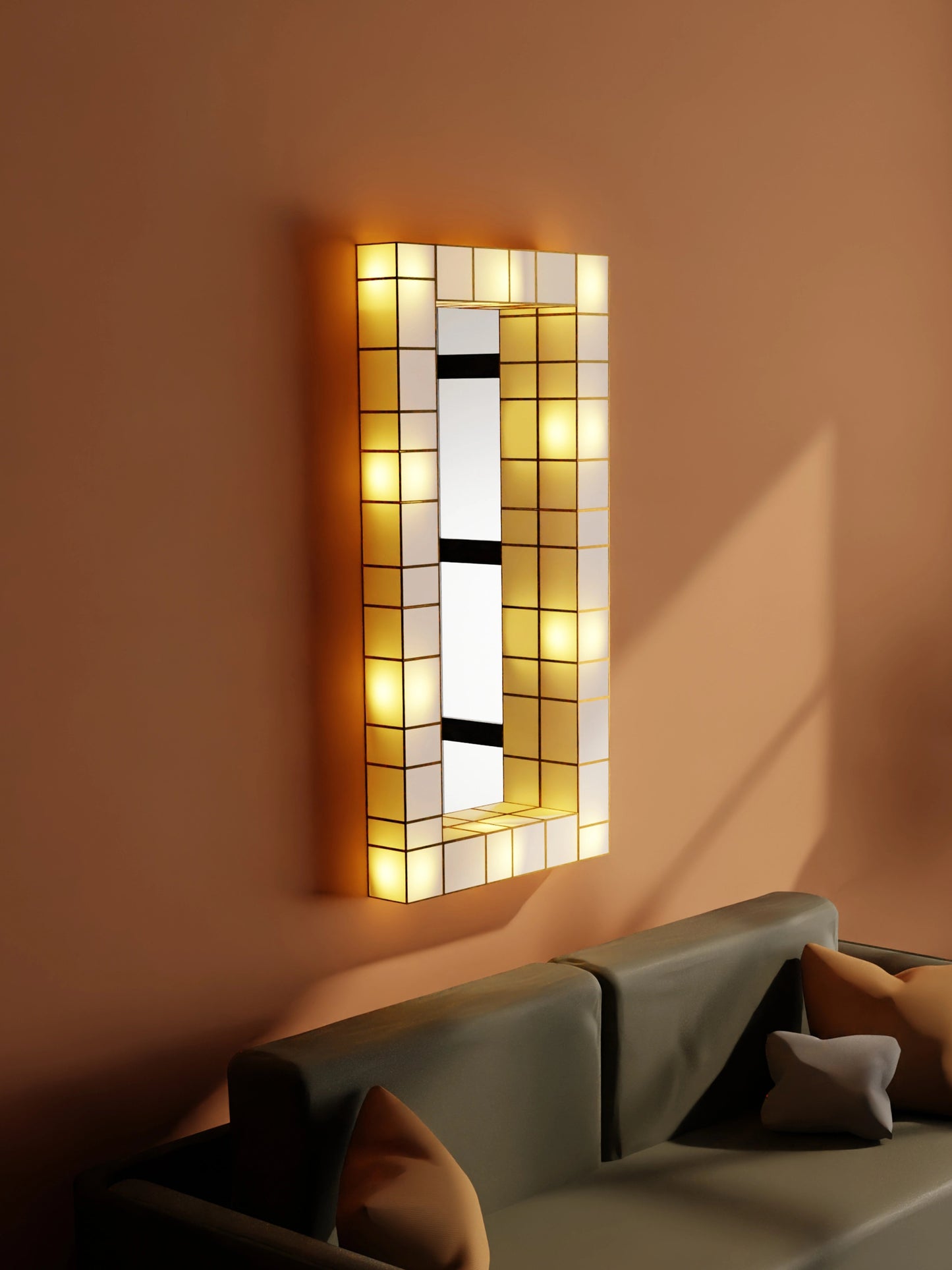 Rectangular Wall Mirror Lamp - ILLUMEAMirror