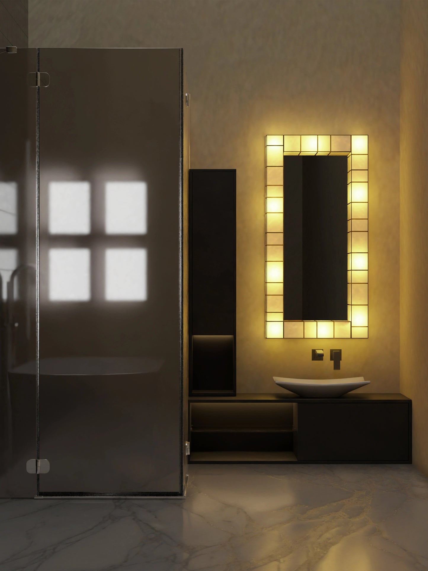 Rectangular Wall Mirror Lamp - ILLUMEAMirror