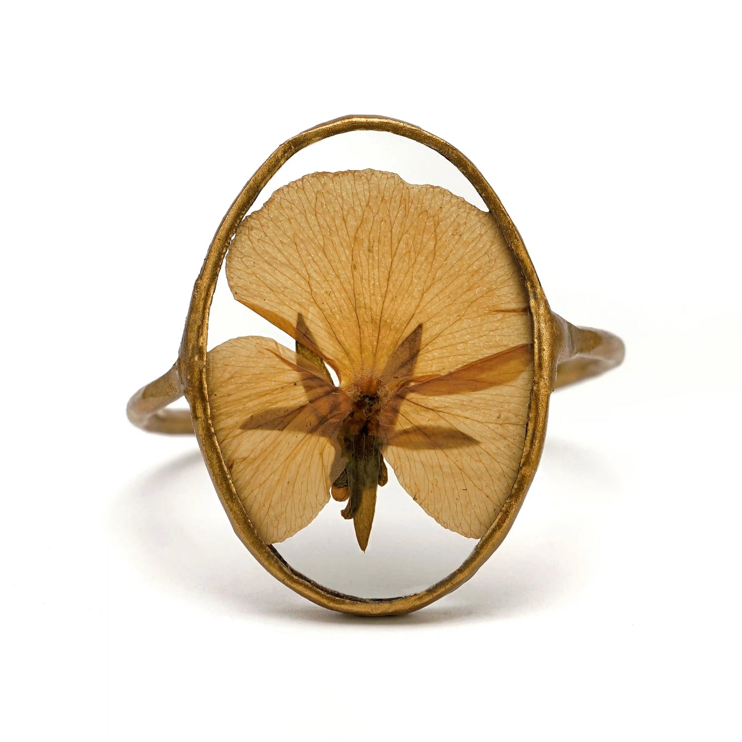 Set of 4 Oval Handmade Dried Pressed Flower Glass Napkin Rings - ILLUMEANapkin Ring