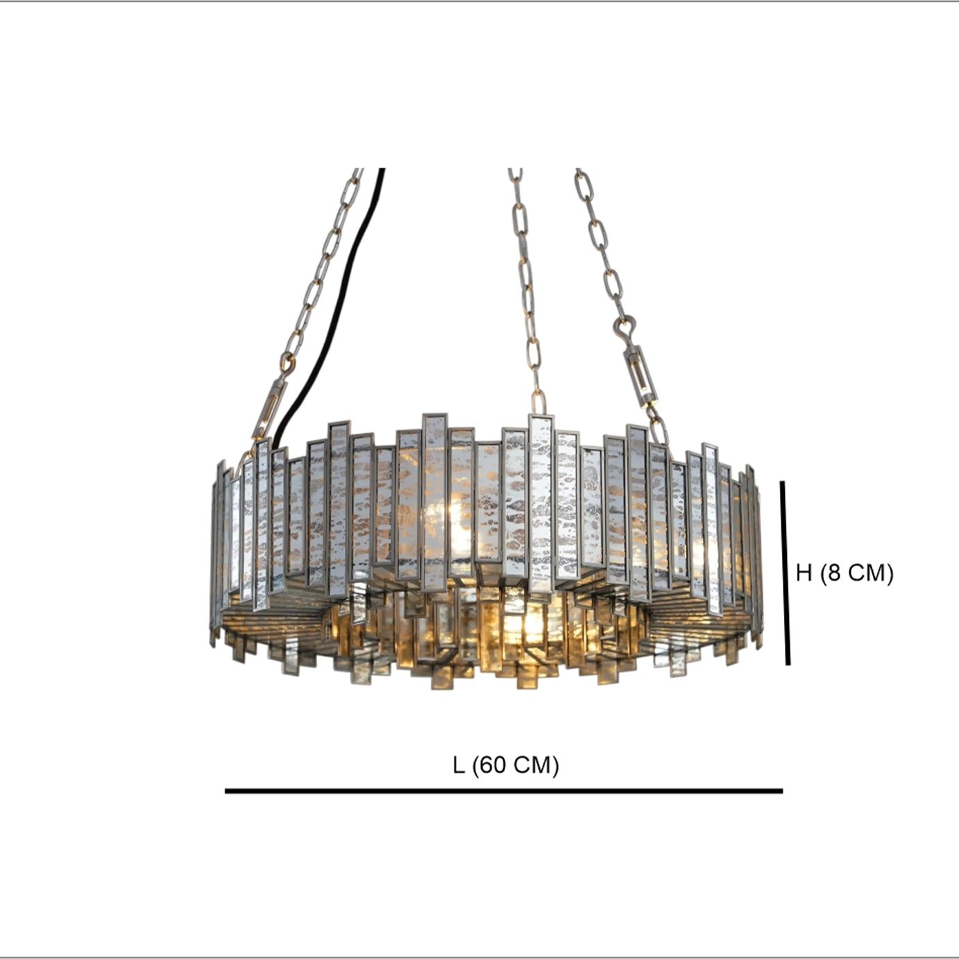 Staggered Ring Chandelier Antique - ILLUMEALightingSmall