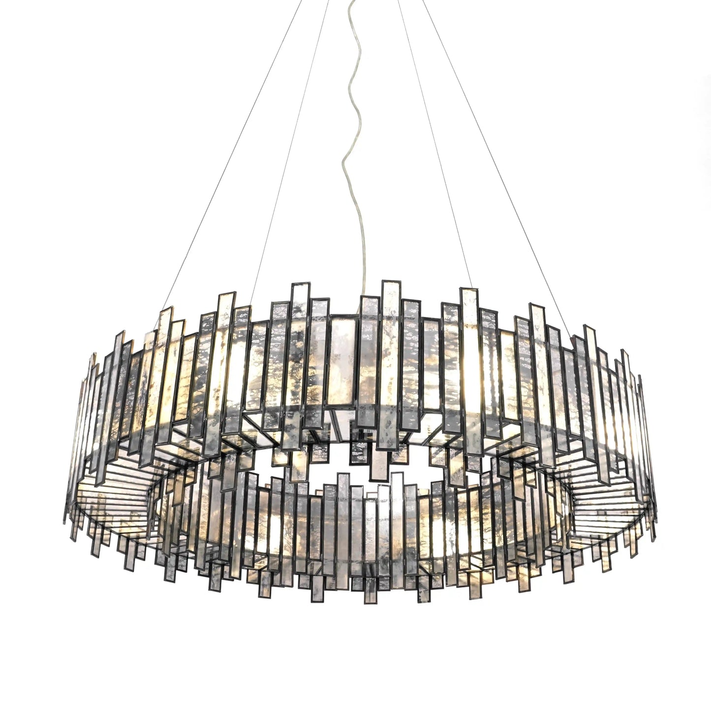 Staggered Ring Chandelier Antique - ILLUMEALightingMedium