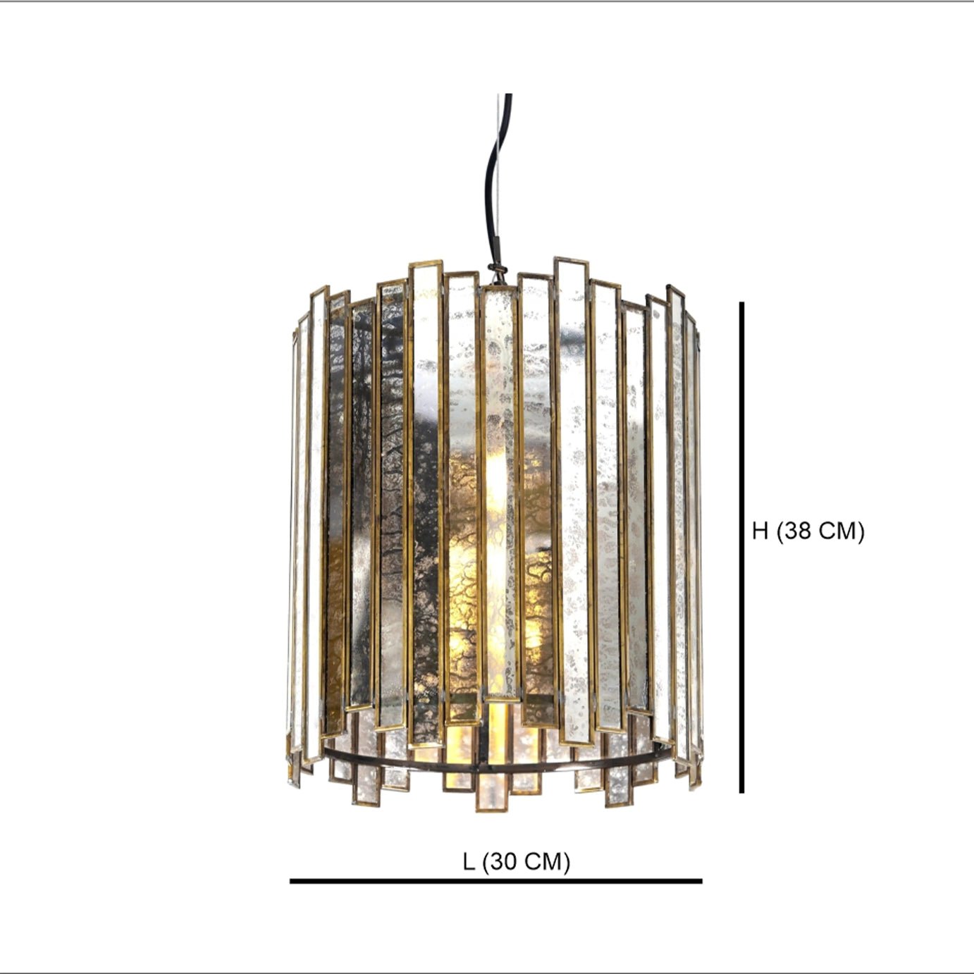 Staggered Shade Antique - ILLUMEAShadeSmall