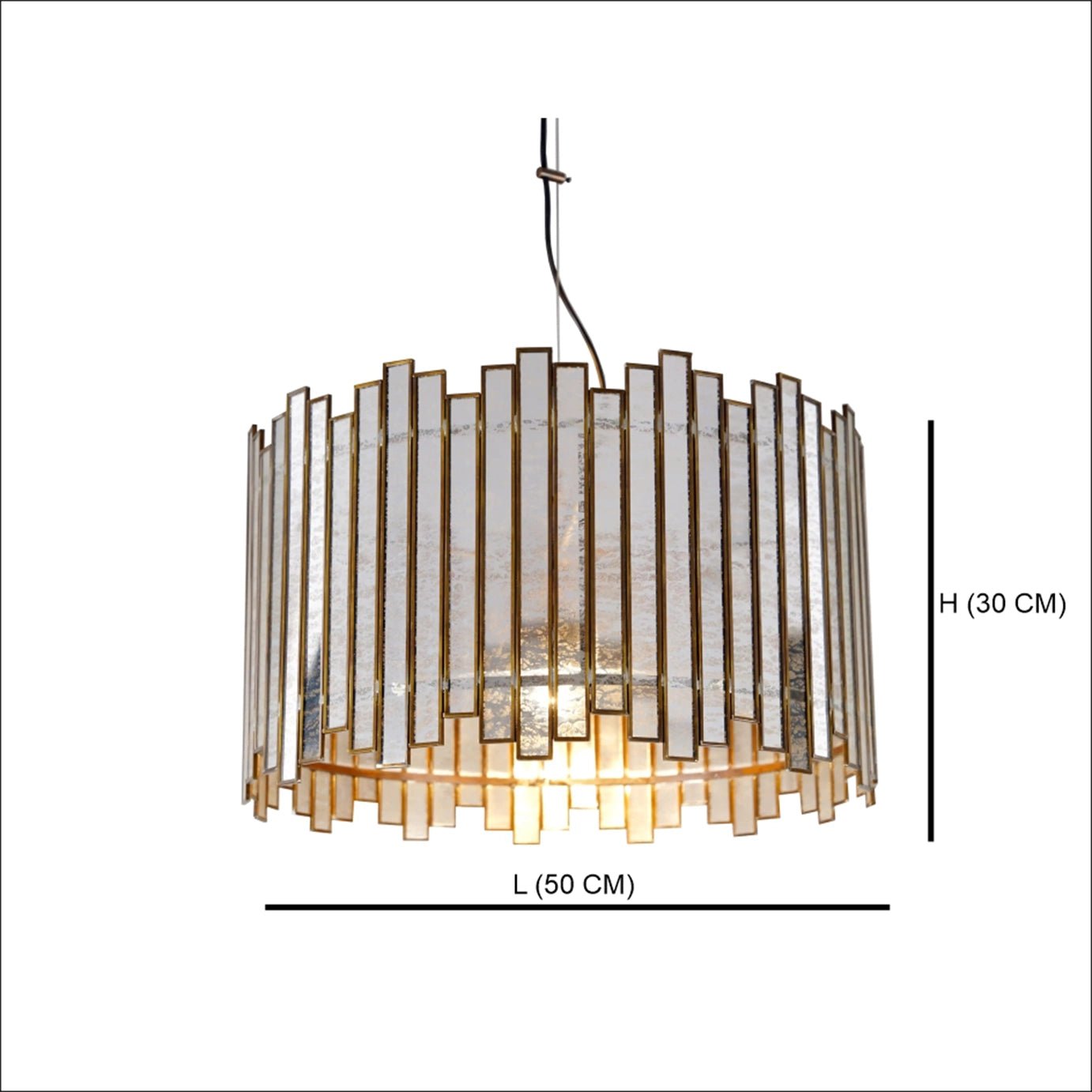 Staggered Shade Antique - ILLUMEAShadeLarge