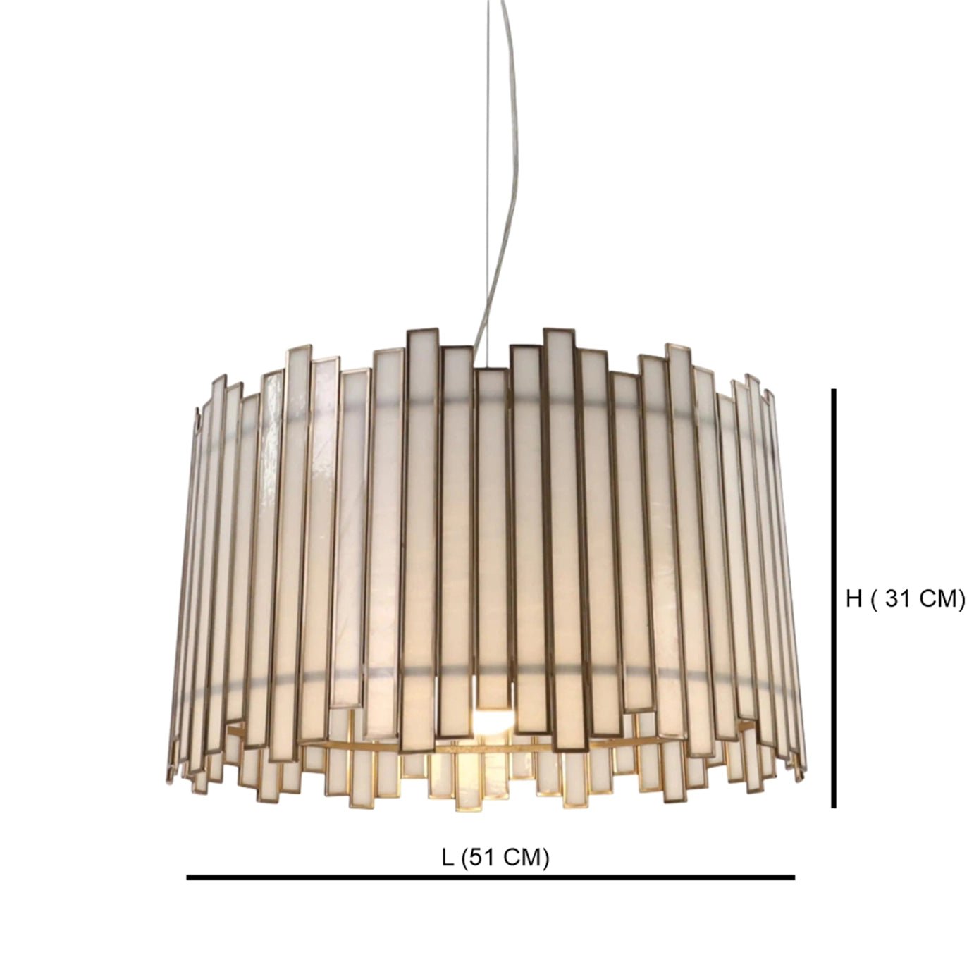 Staggered Shade White - ILLUMEAShadeLarge