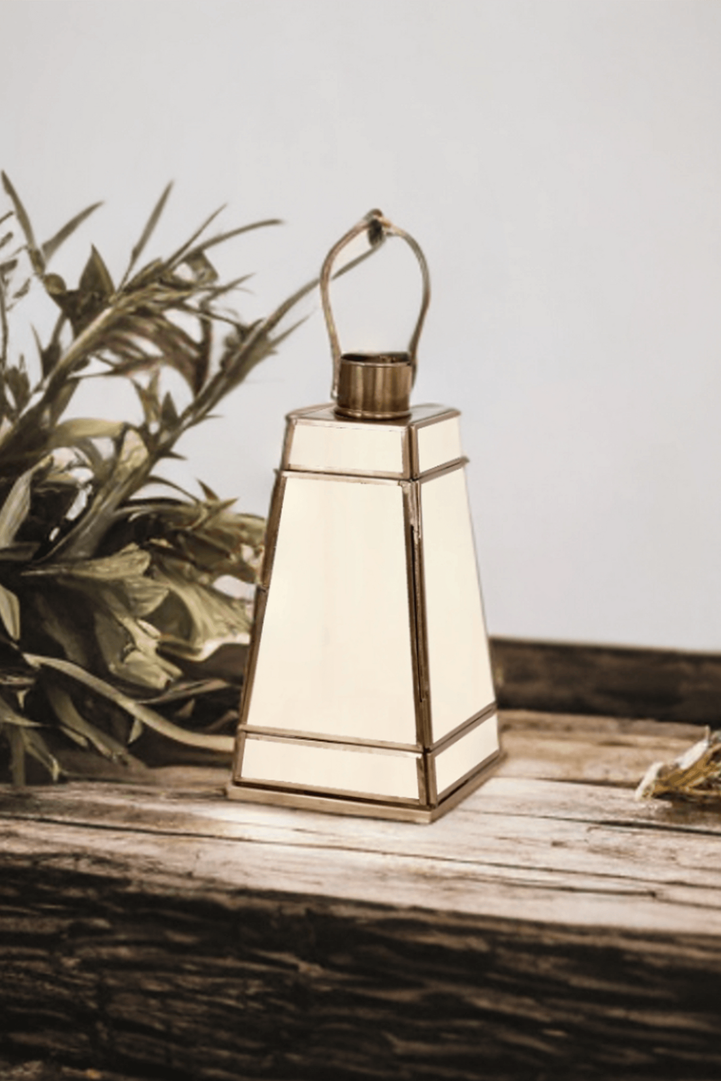 Taper Lantern White Glass - ILLUMEALanternSmall