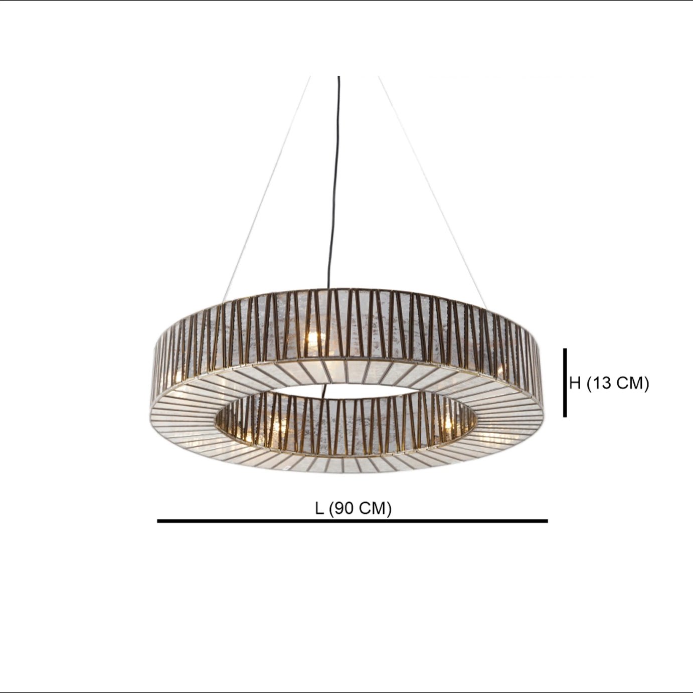 Taper Ring Chandelier Antique - ILLUMEALightingMedium