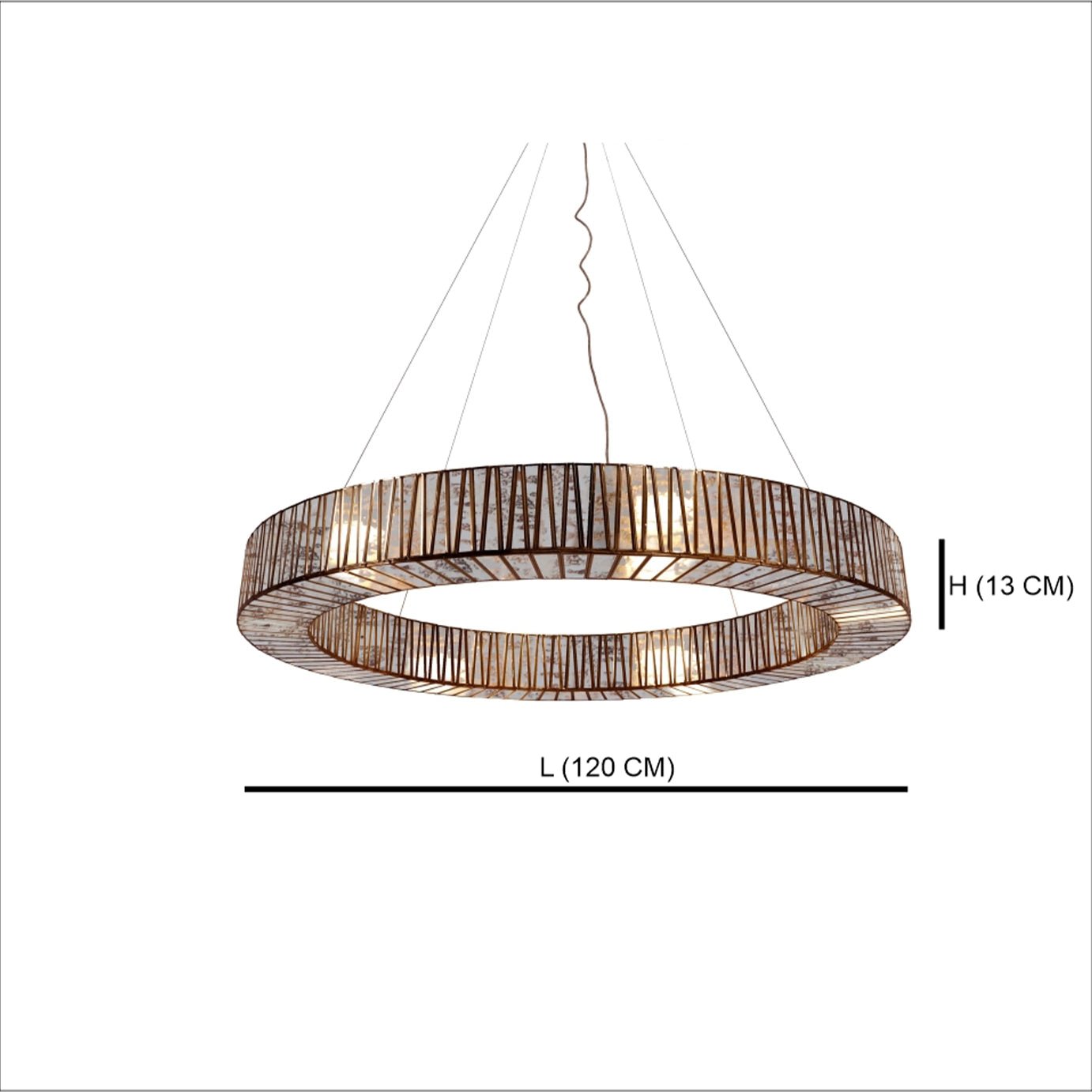 Taper Ring Chandelier Antique - ILLUMEALightingLarge