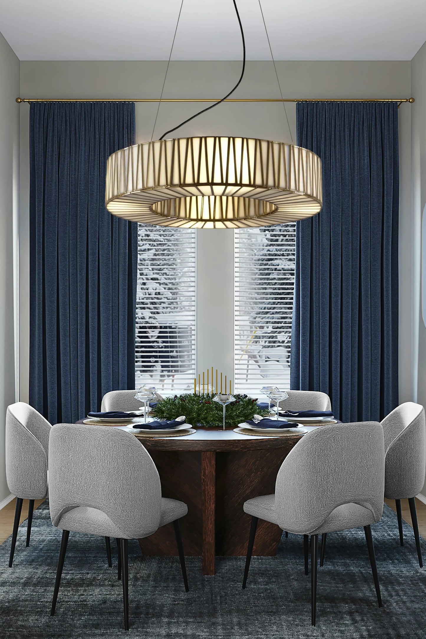 Taper Ring Chandelier White - ILLUMEALightingSmall