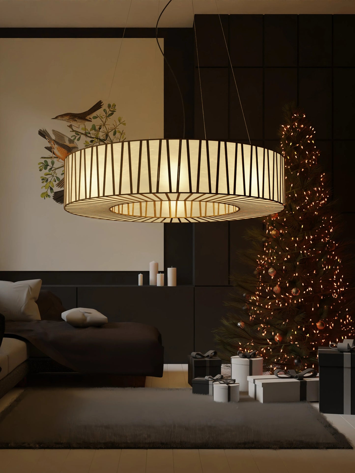 Taper Ring Chandelier White - ILLUMEALightingSmall