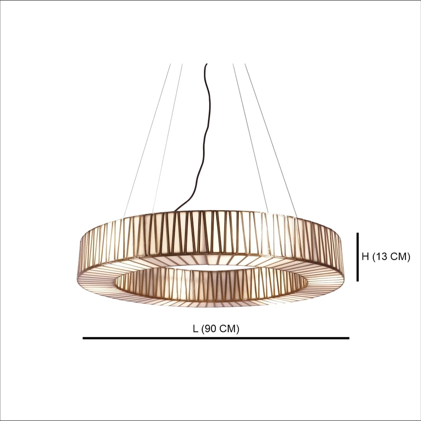 Taper Ring Chandelier White - ILLUMEALightingMedium