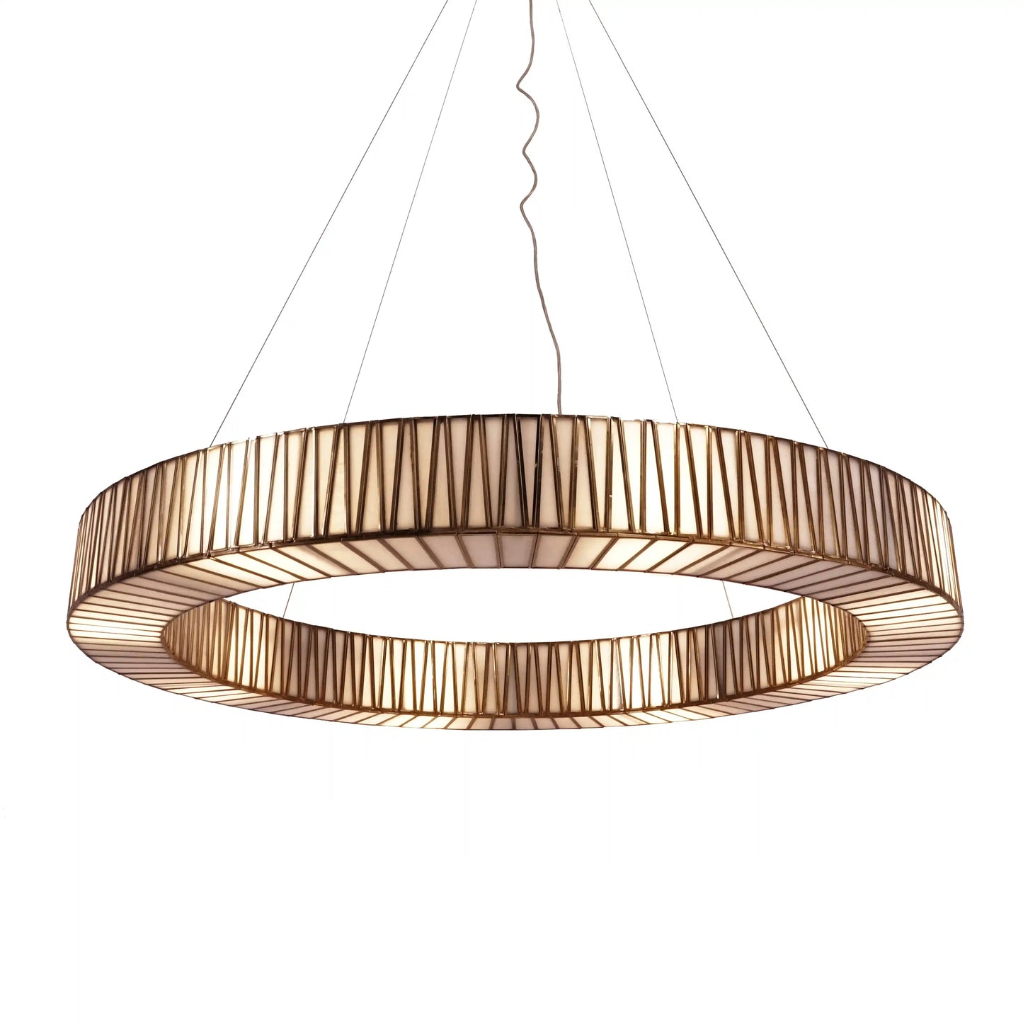 Taper Ring Chandelier White - ILLUMEALightingLarge