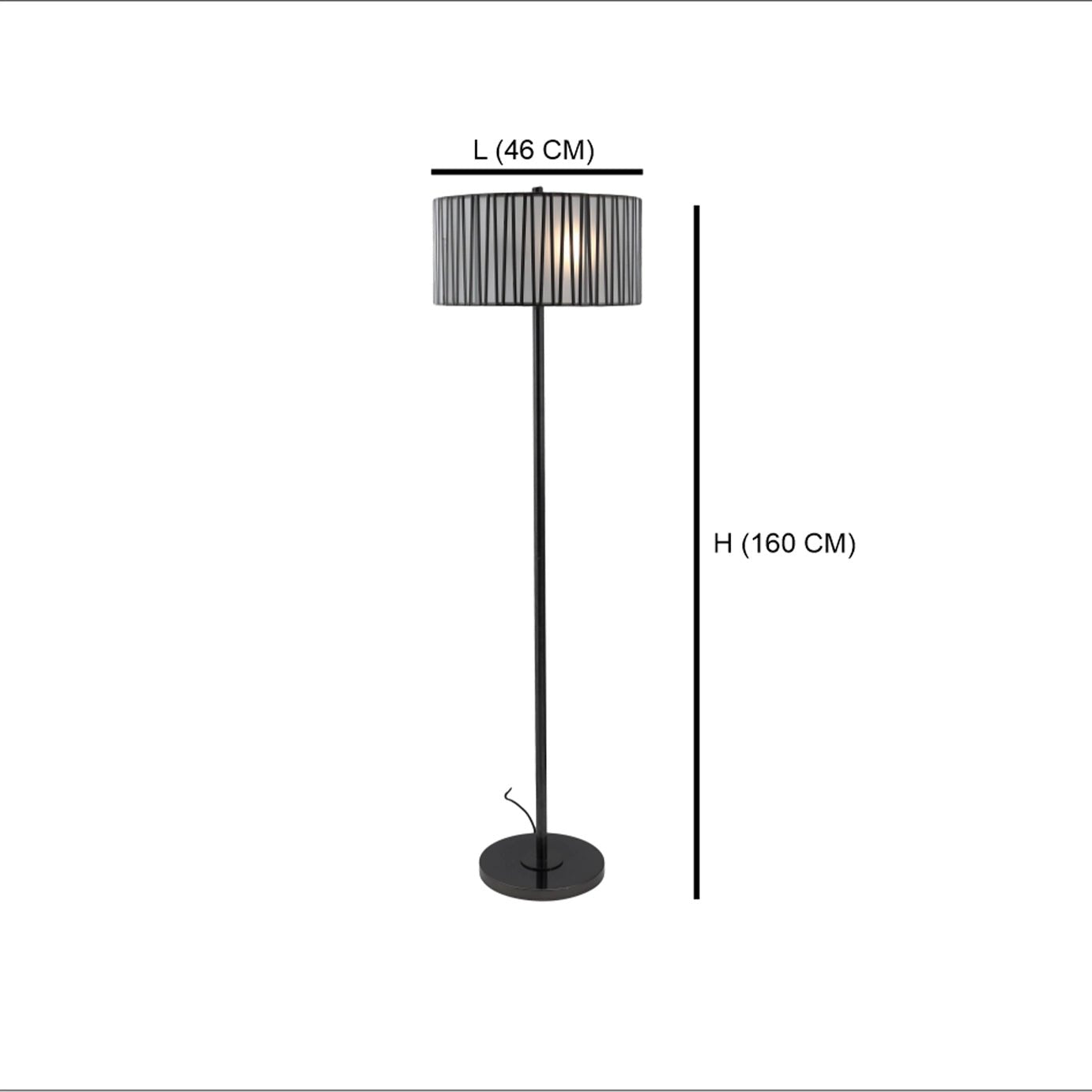 Tapered Floor Lamp Black - ILLUMEALighting