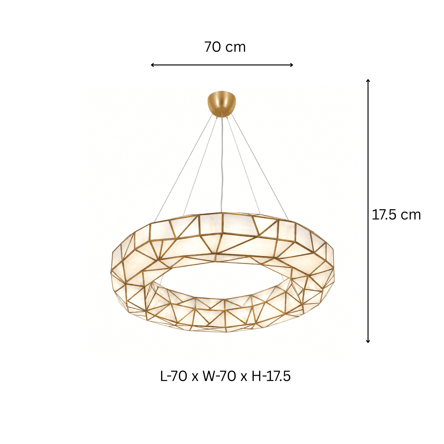 Triangle Glass Chandelier