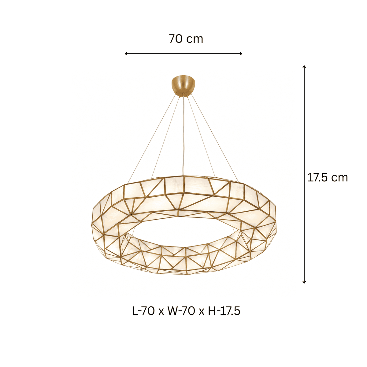 Modern Triangle Glass Chandelier by Illumea with geometric design and elegant glass elements for contemporary interiors