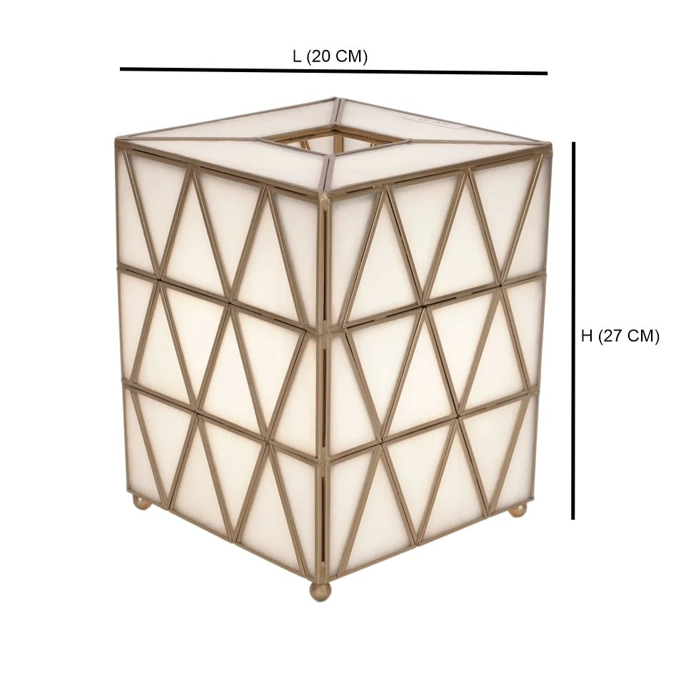 Triangle Table Lamp White - ILLUMEAlampSmall