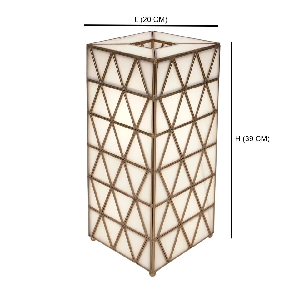 Triangle Table Lamp White - ILLUMEAlampLarge