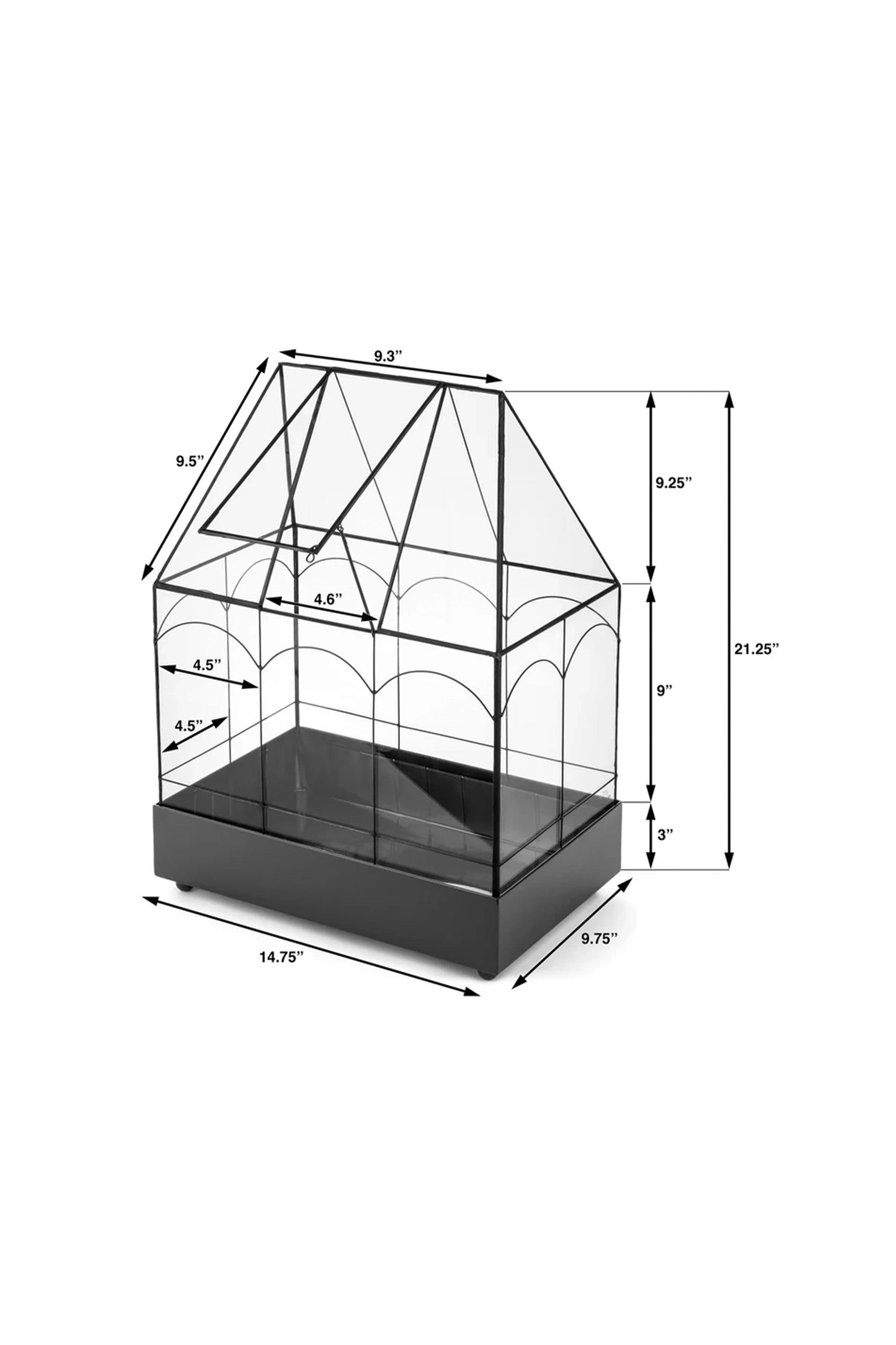 Wardian Case Terrarium Houseplant Container for Succulents & Small Plants - ILLUMEATerrarium Planter