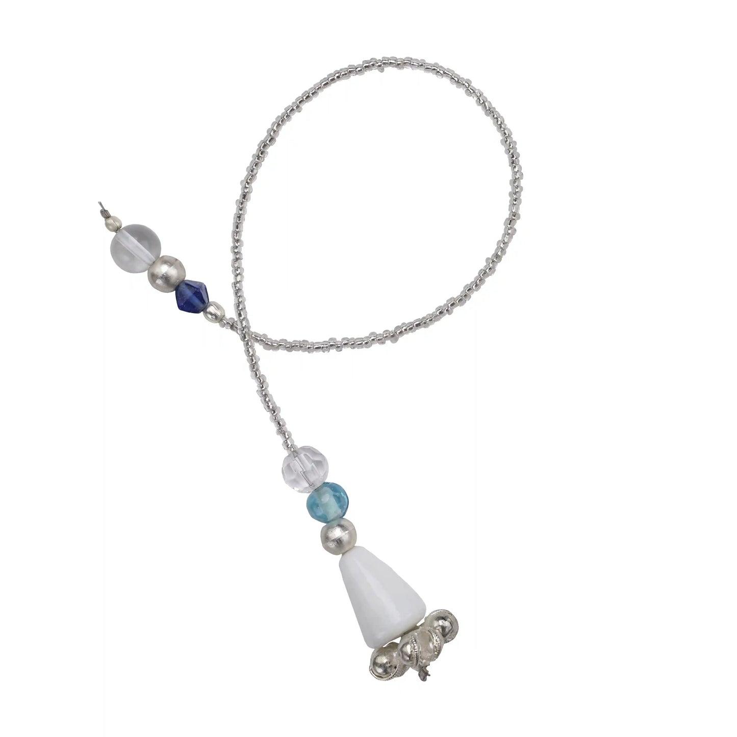 White Glass Beads Handmade Bookmark - ILLUMEABookmark