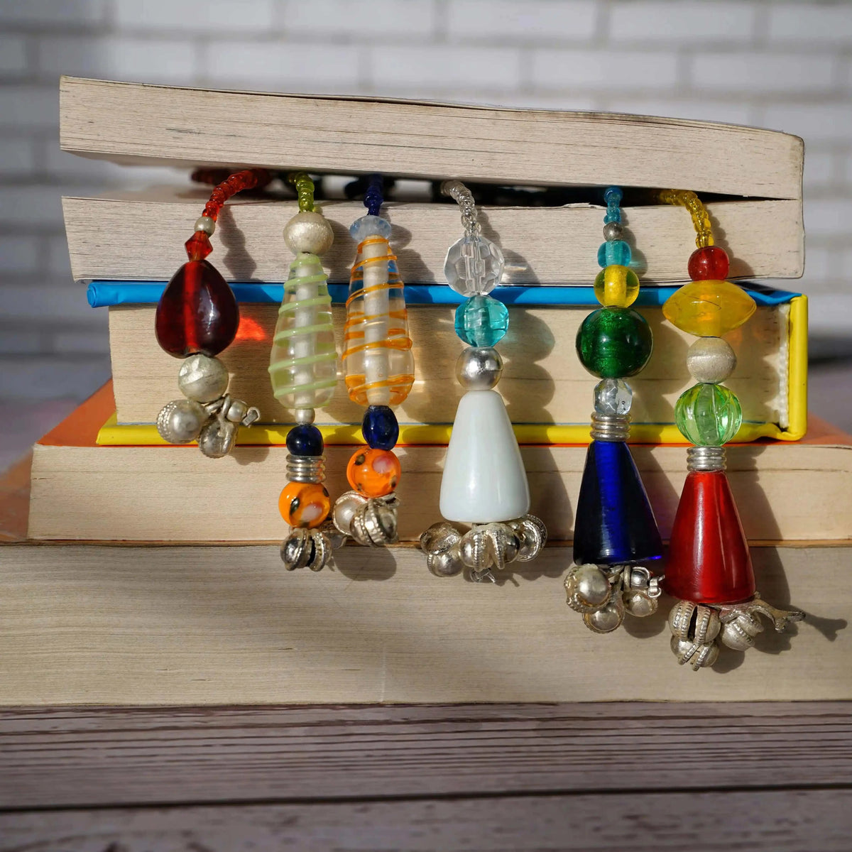 Blue Glass Beads Handmade Bookmark – ILLUMEA Unique Gift Accessory