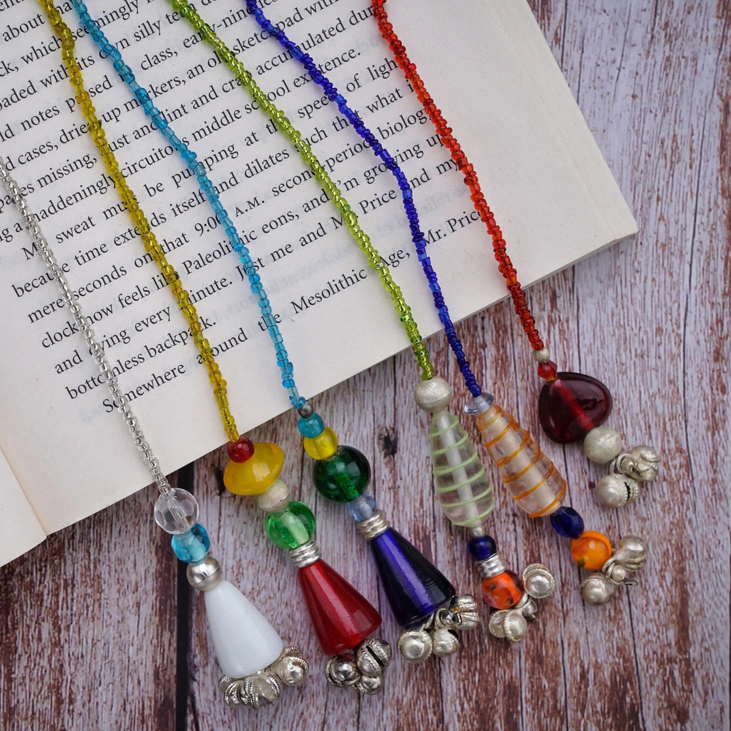 Yellow Glass Beads Handmade Bookmark - ILLUMEABookmark