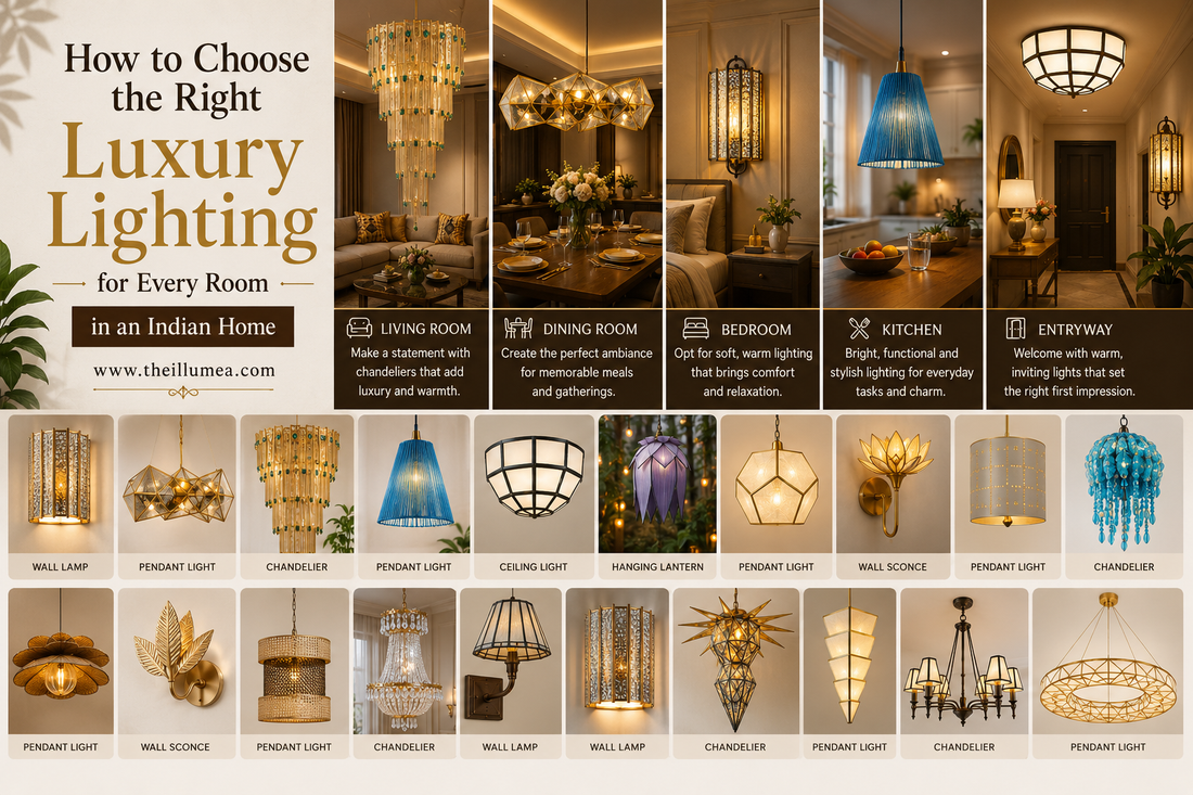 How to Choose the Right Luxury Lighting for Every Room in an Indian Home
