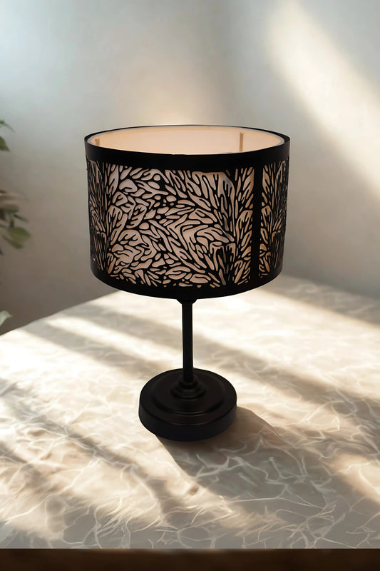 Shadowflora Table Lamp – Elegant Nature-Inspired Cutwork Design