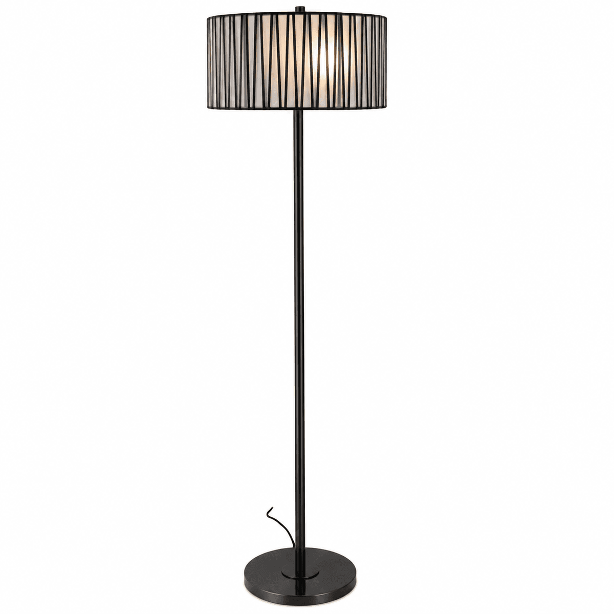 Modern black metal floor lamp showcasing contemporary design and sleek style for elegant interior lighting