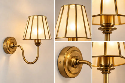 Elegant Frost Glass Shade Wall Lamp illuminating with sophisticated luxury and modern design for upscale interiors