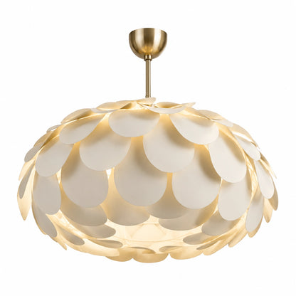 White Iron Leaf Pendant Light