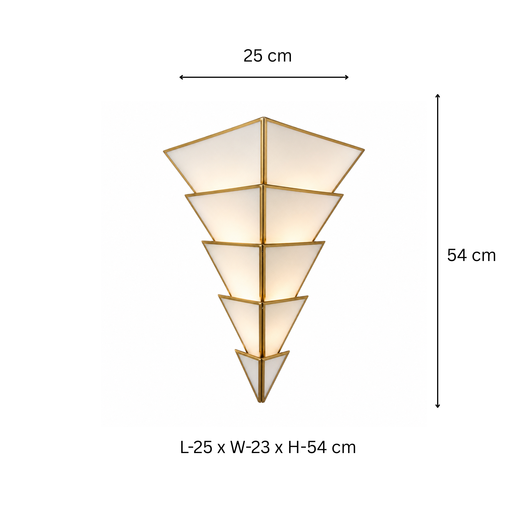 Tapered Glass Wall Lamp