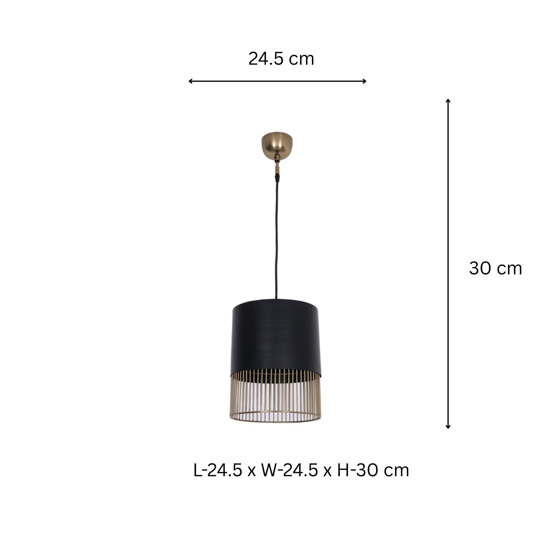 Black Wire Pendant Light