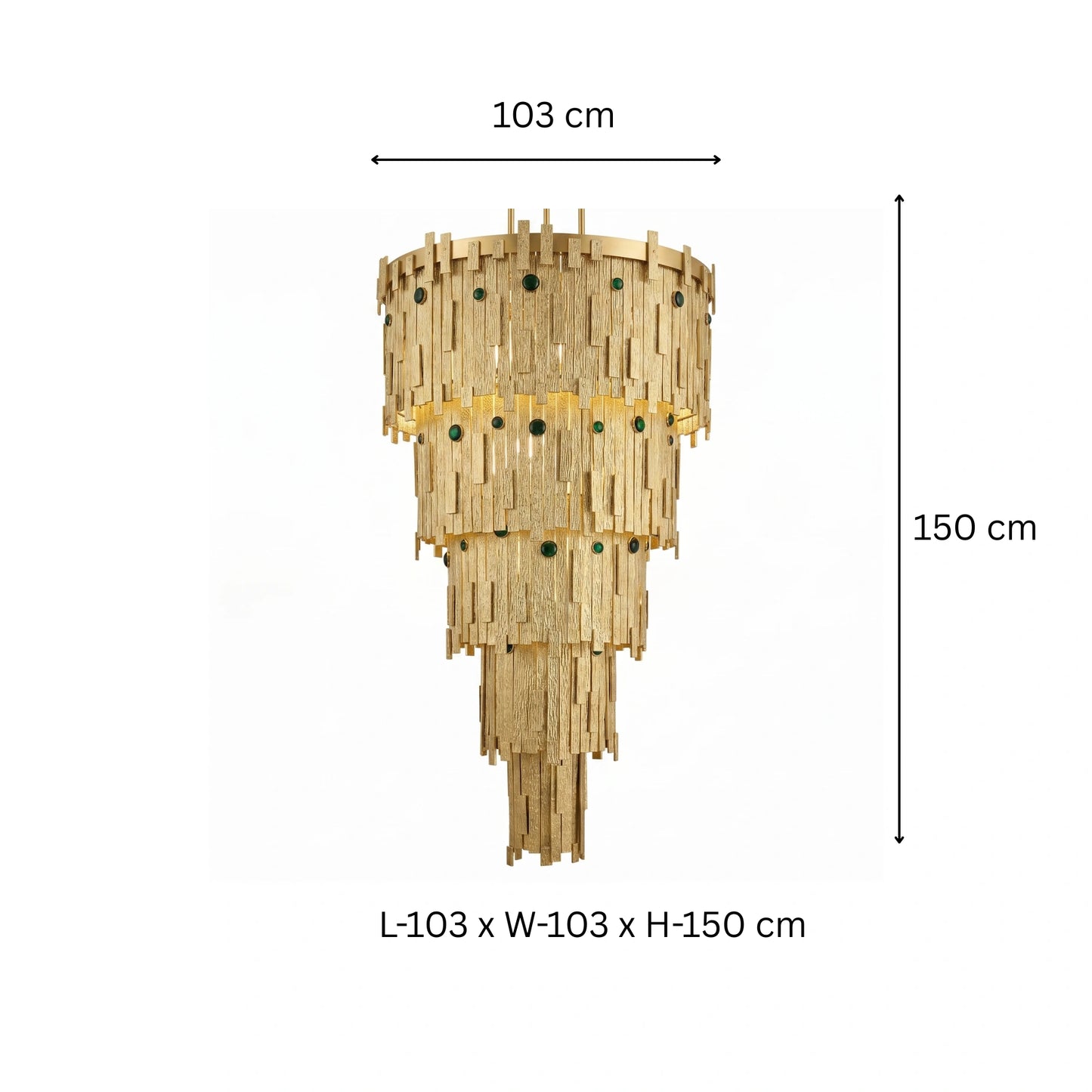 Casted Strips Chandelier Light
