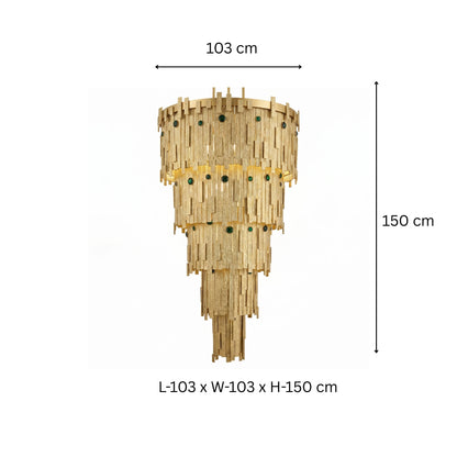 Casted Strips Chandelier Light