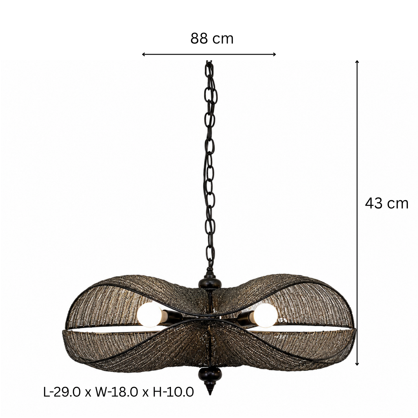 Iron Mesh 5 Lights Chandelier