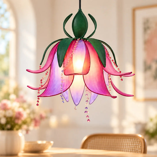 Purple Lotus Pendant showcasing a luxurious purple flower design, perfect for sophisticated jewelry lovers.