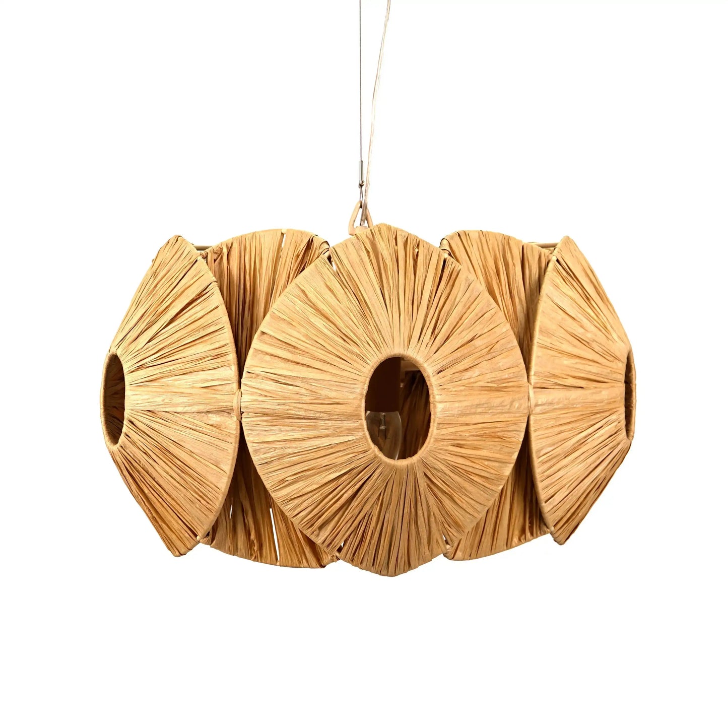 6 LIGHTS RAFIA SHADE