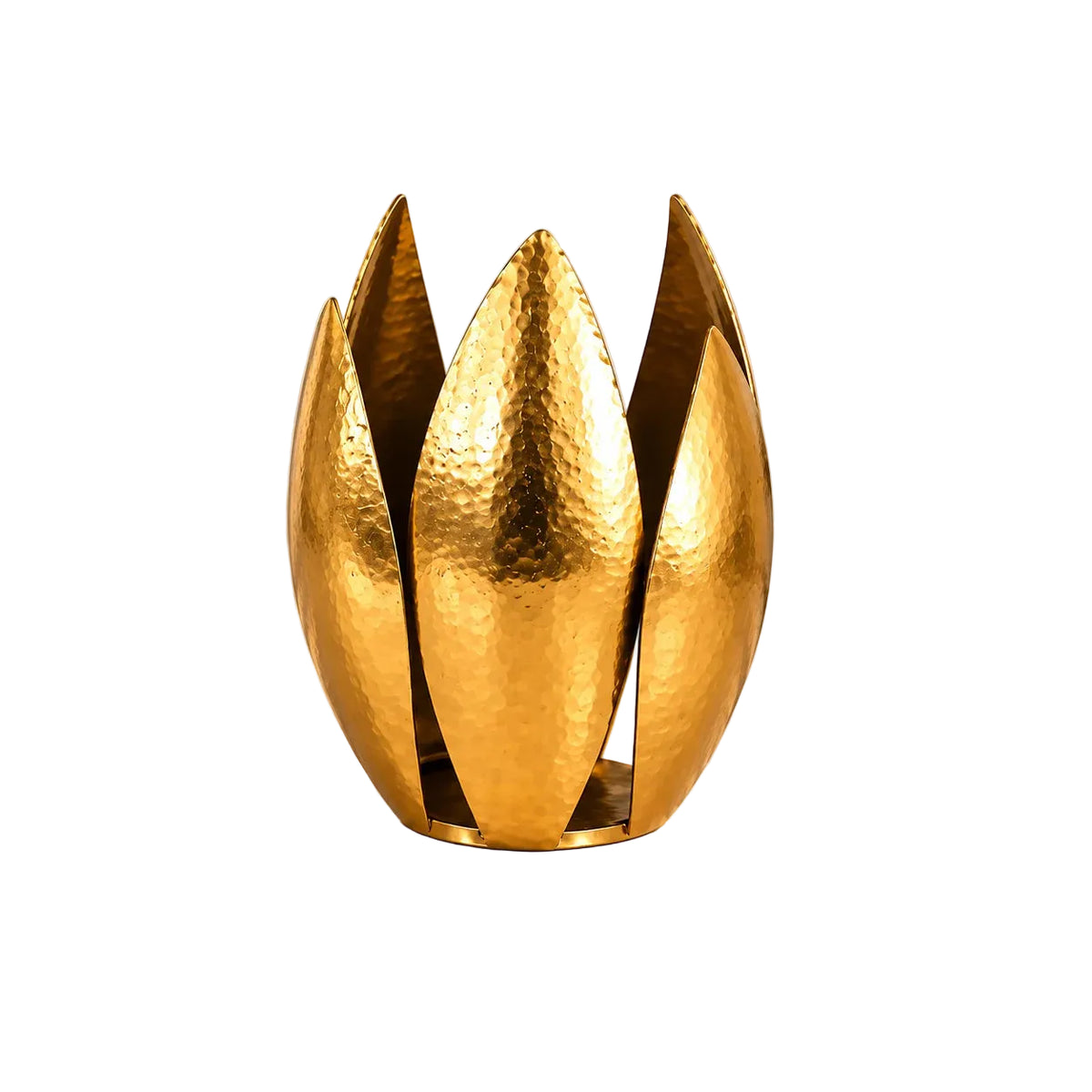 Lotus Leaf Hammered Tealight Holder for living room dining table and bedroom décor