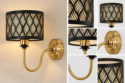 Elegant modern wall lamp with fabric shade, perfect luxury wall lighting to enhance sophisticated interiors