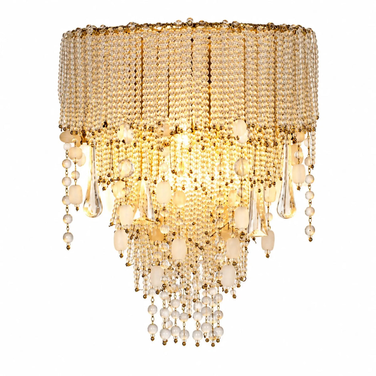 ILLUMEA Half Nora Glass Wall Lamp with Antique Silver Finish for Luxury Home and Hospitality Interiors