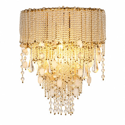 ILLUMEA Half Nora Glass Wall Lamp with Antique Silver Finish for Luxury Home and Hospitality Interiors