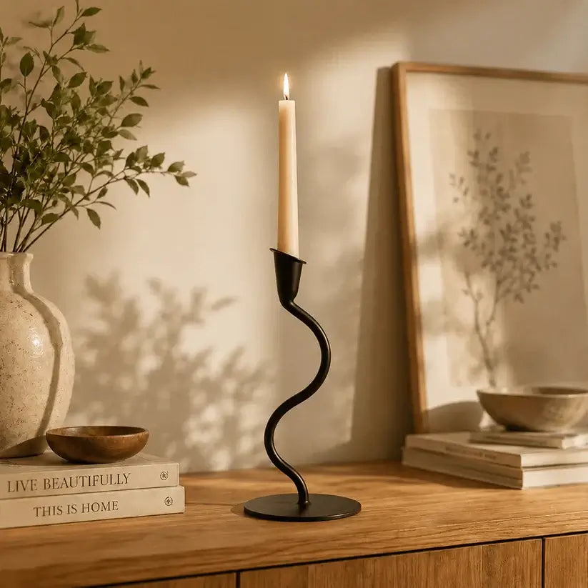 Black Tealight Single Candle