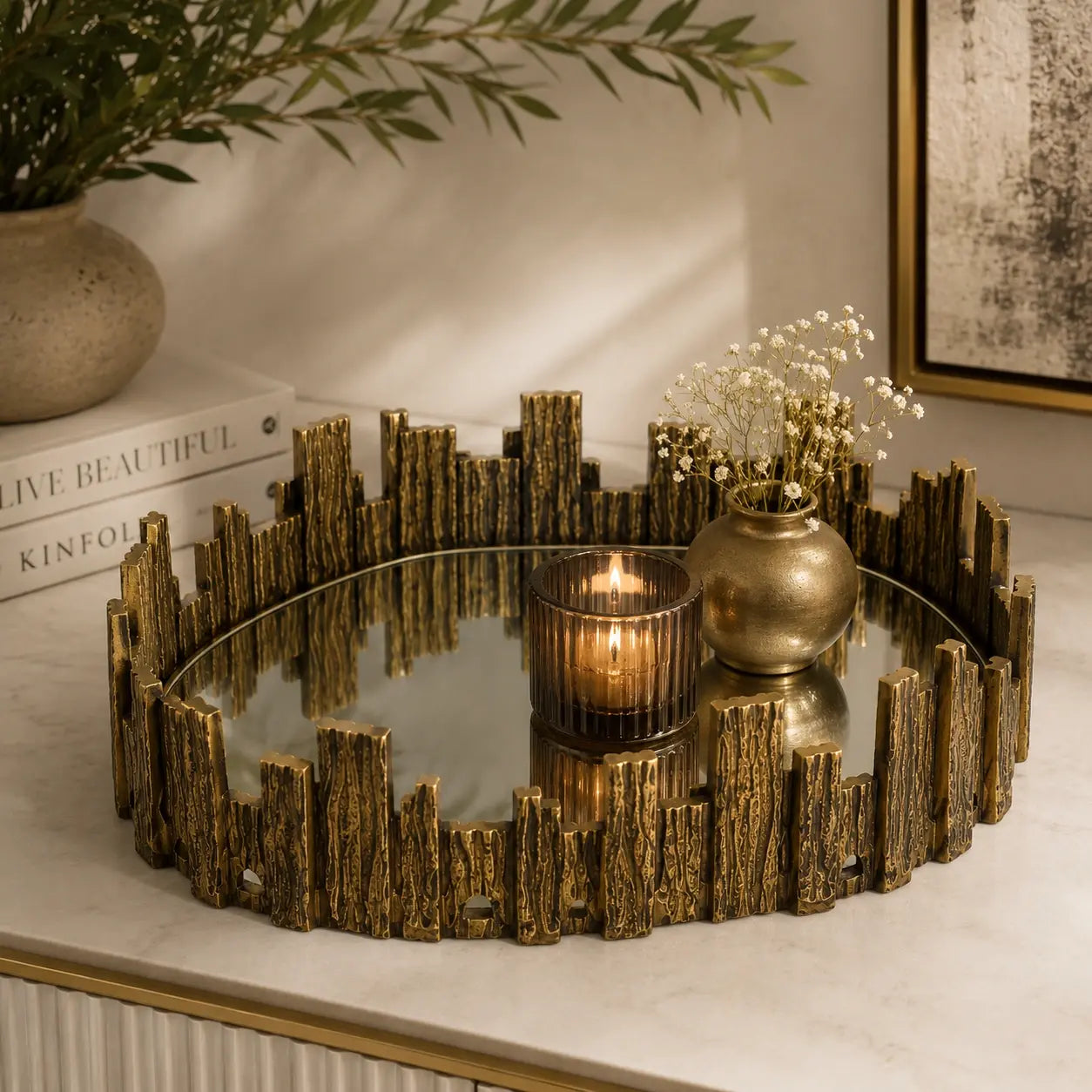 Casted Strips Tray decor