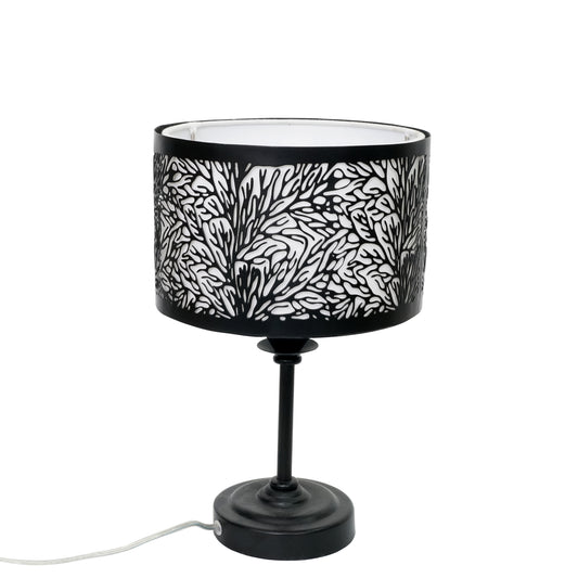Etched Fabric Shade Table Lamp