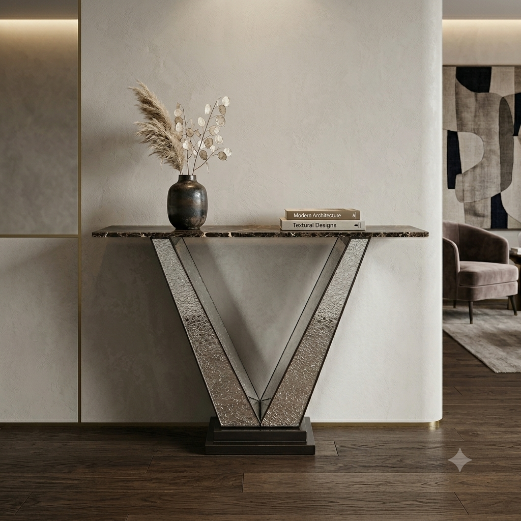 Luxury Brass Console Table