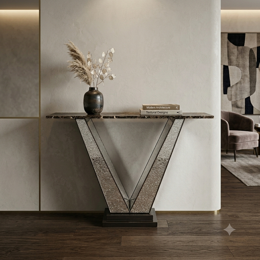 Luxury Brass Console Table