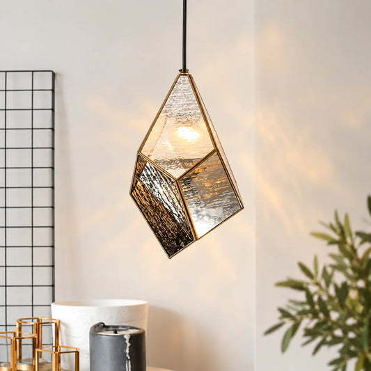 Geometric Crystal Pendant Antique – ILLUMEA Luxury Glass Pendant Light for Modern Home Décor