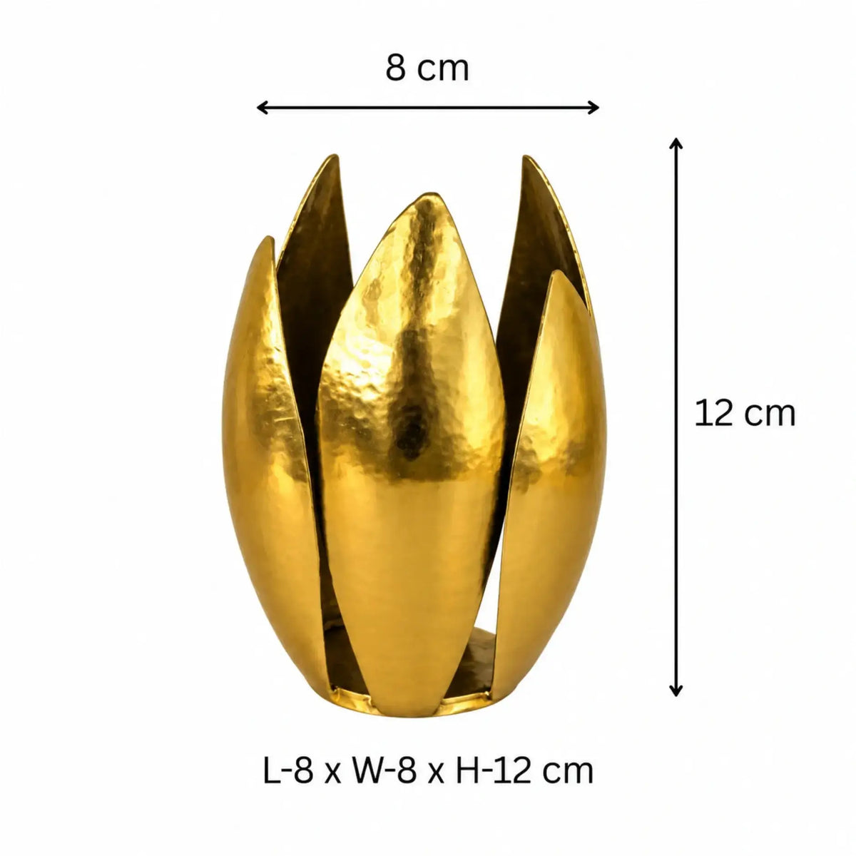 Lotus Leaf Hammered Tealight Holder for table decoration