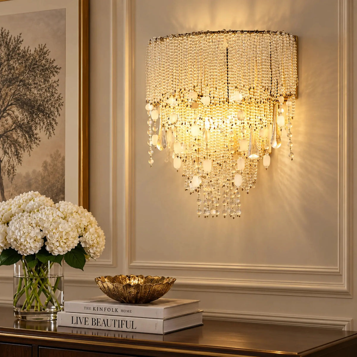 Half Nora Glass Wall Lamp in Antique Silver Finish for Elegant Interior Wall Décor – ILLUMEA