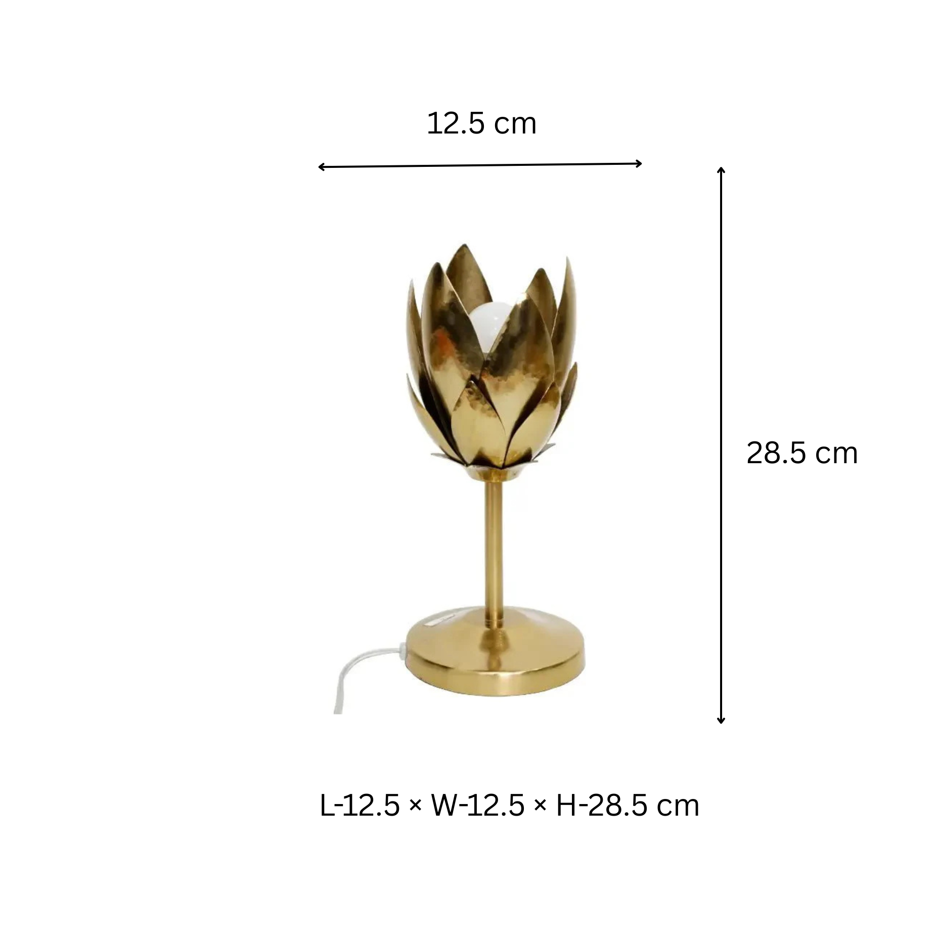 Hammered Leaf Design Lamp